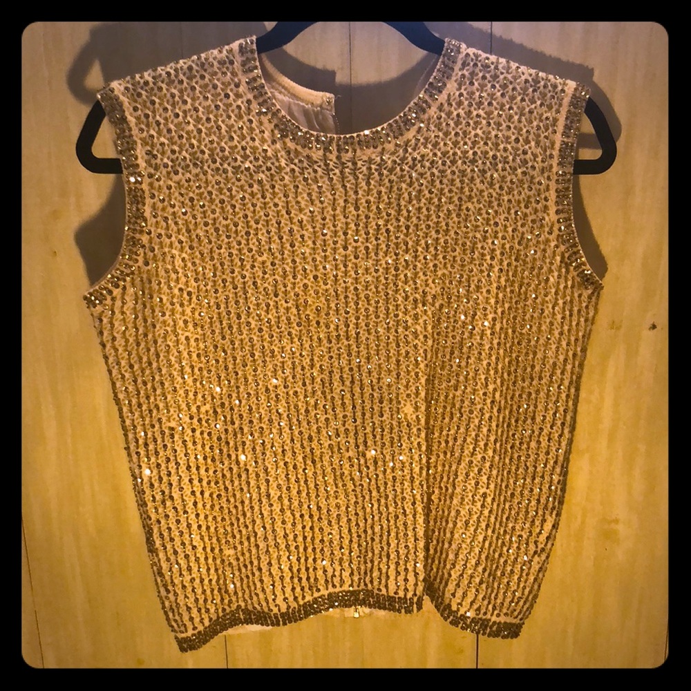 Vintage Sparkle Sweater Vest